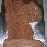 Squirrel Cake cut this out of a 9x13 pan. the first cake I made on my own after the first decorating class I took. it was a strange request but I did it...