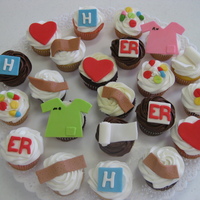 Medical Cupcakes Cupcakes to say "thanks" to medical group who saved my client's son's life. Fun making them. All decorations fondant.
