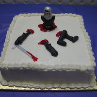 Dismembered Black Knight This was a groom's cake. They wanted the Black Knight standing on his torso with his legs and arms dismembered.
