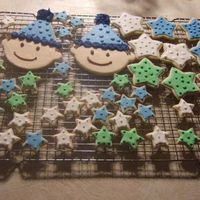 My First Cookies! Cookies for my son's birthday. I had a little trouble thinning the icing on a few spots, but I'm pleased how they came out for a...