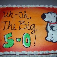 Family Guy's Brian 50Th Birthday Cake 