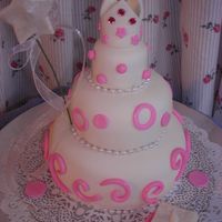 Dscn0386.jpg Mini-tier "princess" b'day cake. Made the little box with fondant and put fake coins in it. The child loved that as well as...