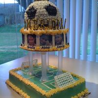 Meridian Youth Girls Soccer #1Team This cake was made for my daughters U8 Soccer team, they were #1 and they need a cake to represent them at the end of the season party. The...