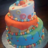 My First Topsy-Turvy Cake This Is my first topsy-turvy cake and my first time using fondant. This cake was made for a ten year olds birthday. It has three tiers,...