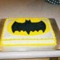 Batman Made for my son. All buttercream. Free-hand design. I am self taught so it's not perfect, but he loved it!