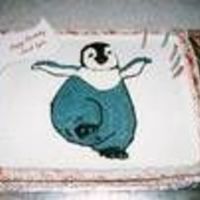 Happy Feet Made for my sons birthday. All buttercream. Done freehand. I am self taught so my borders aren't perfect, but they work!