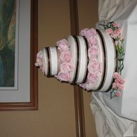 My First Paid Wedding Cake white cake strawberry filling sugarshack's frostingIt's tilted in this pic...I fixed it, and then my camera broke , and I couldn...