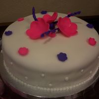 Contemporary Baby Shower This was my first fondant/cake decorating experience! I made this cake for a contemporary baby shower (bright girl colors). All of the...