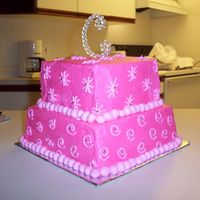 Pretty In Pink I made this for my little sister's Sweet 16 - her theme was "Pretty in Pink!" It's chocolate cake with cookies &...