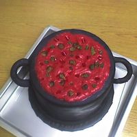 Pot Of Chili Top View Top view of the "pot".