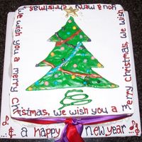 Royal Icing Christmas Cake the picture was a royal licing runout that I just peeled off the backing paper and transfered onto the cake. Quick and easy after all the...