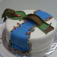 Putt Putt Golf Hole Playing around cake, had no purpose.