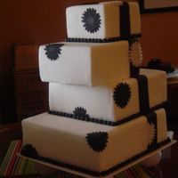 Black & White Defying Gravity This is a bad picture, there is not a flaw on the bottom of the cake it is just a strange blur.This is MMF