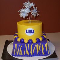 101_0133.jpg 18th birthday cake for my daughters friend who will be attending LSU in the fall. All BC with fondant accents. have you ever had a day when...