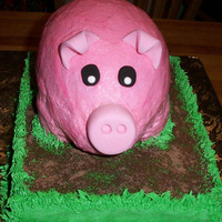 Pig Cake For A Pig Roast A friend ordered a cake for a pig roast... actually wanted a PIG... I couldn't bring myself to make a dead-roasting-on-the-spit type,...