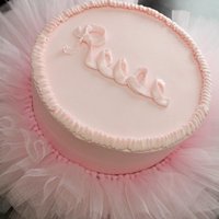 Tutu Cake For Reese really simple cake, didn't do much in the way of actually decorating except to do the ruffle around the top edge and her name. The...