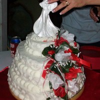 Heart Wedding Cake This was my own wedding cake. Yes, I made my own cake.