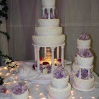Daughter's Wedding Cake UPDATED PHOTO - This is the full cake now, This is just a small portion of the 12-tier wedding cake I made for my daughter. The photo of...