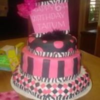 Taitums Black & Pink Craft Party Cake 