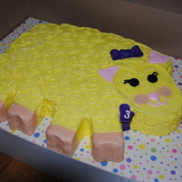 Mary Had A Yellow Sheep for a little girl who wanted a sheep cake. this is what i came up with... bc with mmf accents. thanks for looking