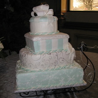 Winter Wedding Cake The bride had specifics for each layer of this cake. There were alot of firsts for me on this cake. The roping by hand sucked - I really...