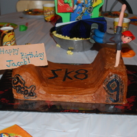 Half Pipe Made this for my sons 9th birthday after seeing another on this site. Skateboarding dude is made of gumpaste, my first time trying to mold...