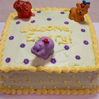 Baby Shower Cake Jungle-themed shower cake for my daughter's 4th-grade teacher. It says "Welcome, Emory." My husband didn't take a...