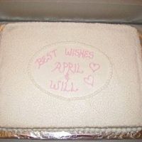 Cornelli Lace Bridal Shower Cake my 1st try at cornelli lace. Hard to see w/the white on white. Thanks for looking.