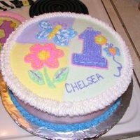 Chelsea's Cake I've seen this pattern used many different ways. I decided to go round like the birthday plate. It's pretty tricky to frost in...