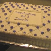 Adoption Shower the 2 cake in purple and white for the adoption shower at work. I was hard pressed in the creativity area. Since the child isn't a...