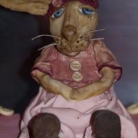 Folk Art Rabbit 3D Folk art bunny rabbit . I made her to sit on a cake I made as an Easter present for a friend.
