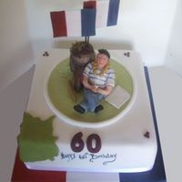 French Man Cake Topper And Cake French Man Cake Topper and Cake