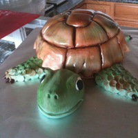 Turtle 3d carved turtle cake