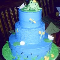 Froggy Tales This is my first attempt doing a tier cake. It was for my SIL baby shower. Bottom cake is vanilla with strawberry filling. Middle cake is...