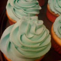 My Nephews Birthday Cupcakes Vanilla cupcake with almond/lemon buttercream.