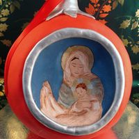 Ornament Cake I did this for the Georgia ICES day of sharing. This won third place for cakes!Idea for the ornament cake shape from the book "The...