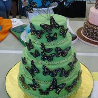Ossas 2007 Butterfly Cake This got second place in adult advanced tiered cakes (non-wedding). HOORAY!!!!