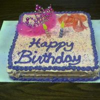 Tiara And Ballet Slippers 2Nd Birthday Cake I had it all planned out but it turned out last minute. Its covered with buttercream with sprinkles and fondant ballet slippers(suppose to...