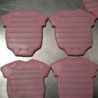 Pink Onesies sugar cookies with royal icing