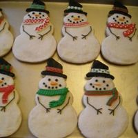 Snowmen Sugar cookies with royal