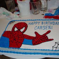 Spiderman Cake This was for my nephew's 3rd birthday. This was very stressful for me, but I was pretty proud of how it turned out.