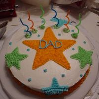 Star Birthday Cake I got this idea from a cake decorating book I found at a local store.