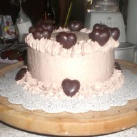 Chocolate Cake W/ Chocolate Whip Cream Cheese Frosting, so much chocolate, it was just for fun and just for my family, it was soooo good,