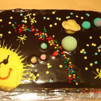 Solar System It is hard to make cake for boys older than 5. This one was for my son for his 9th birthday.