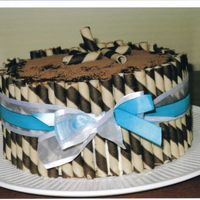 Tiramisu Cake Golden Butter cake with Tiramisu Filling, cocoa and piroline chocolate wafers