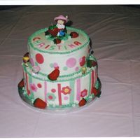 Strawberry Shortcake Vanilla cake with fresh strawberry filling and IMBC, iced in IMBC with fondant accents...thanks to all the other Strawberry Shortcake pics...