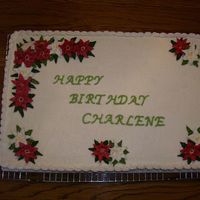 First Cake I Sold This was my first cake order (Dec 06) . Cake is a 12x18 (full sheet) sour cream yellow with a blended buttercream, more butter than crisco...