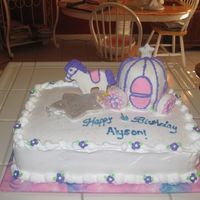 Cinderella this is the cake without the cinderella u can see the horse better