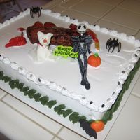 Halloween Jack Skellington I did this cake for a friend who was going to have a halloween party and the theme was going to be The Night before Chrismas so the wanted...
