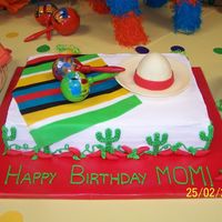 Fiesta Birthday Cake! Made for a friend of mine for her grandmother's 85th birthday party! My inspiration was the Fiesta cakes done by TripletMom - as you...